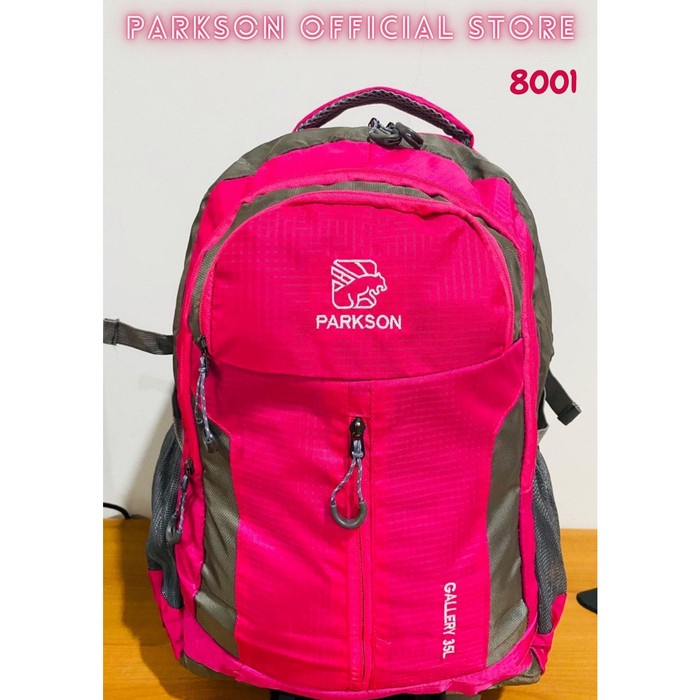 tas ransel  Tas Pria Ransel Parkson 8001 Tas Murah 4 warna Waterproof IMPORT - Merah Muda(T6S9) Term
