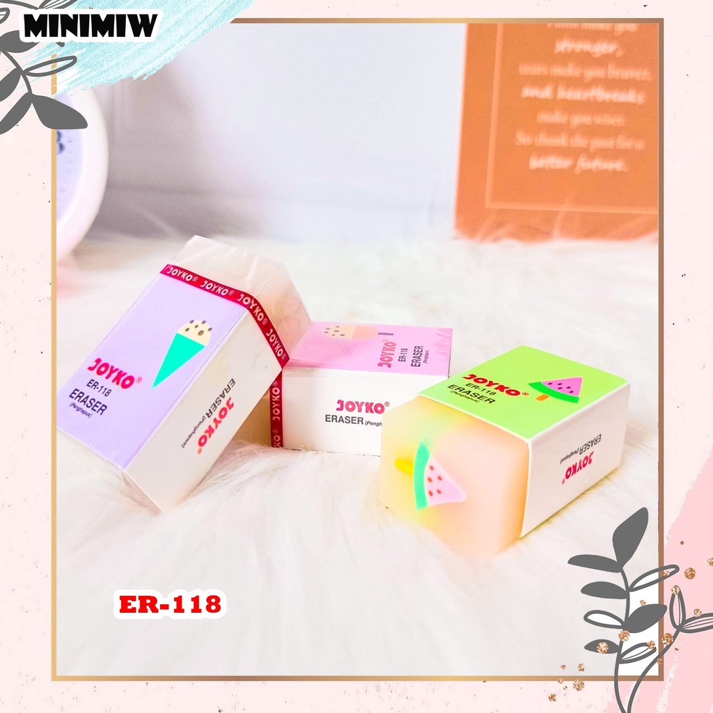 PENGHAPUS ESKRIM STICK BUAH JOYKO ERASER ER-118 ALAT TULIS LUCU HAPUSAN MAKANAN UNIK COD