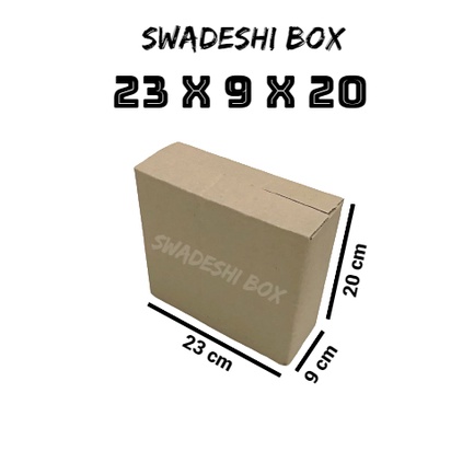 

kardus/karton/box uk. 23x9x20 cm untuk packing singlewall polos