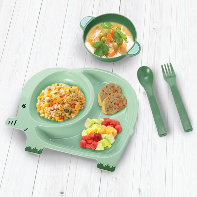 Baby Safe Feeding Set /Peralatan Makan Set Anak Bayi Motif Lucu Gift Set