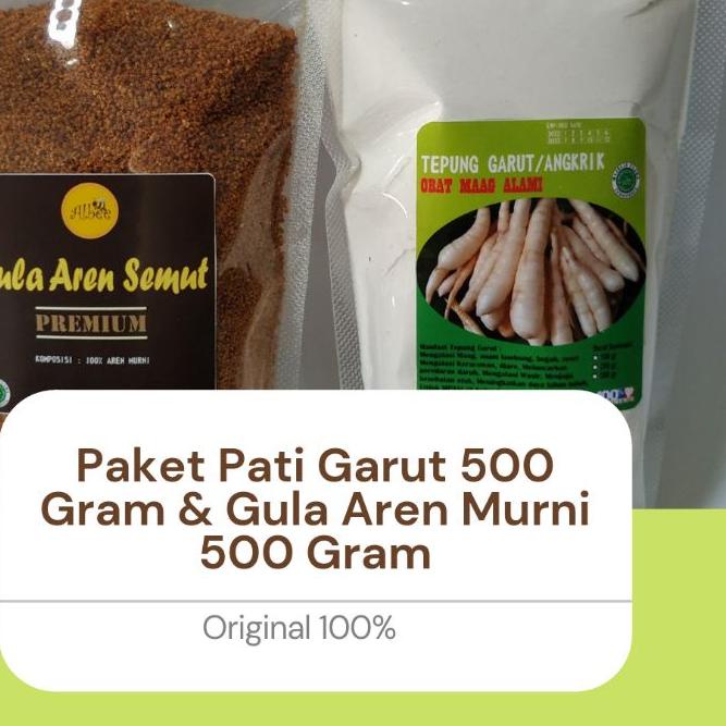 

▲ PAKET TEPUNG GARUT DAN GULA AREN GRAM ➹
