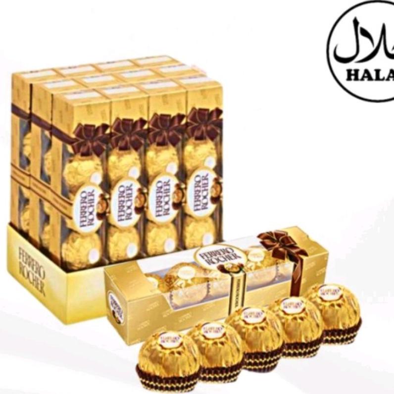 

♂ coklat ferrero rocher T5 / coklat ferreo rocher isi 5 halal ❁