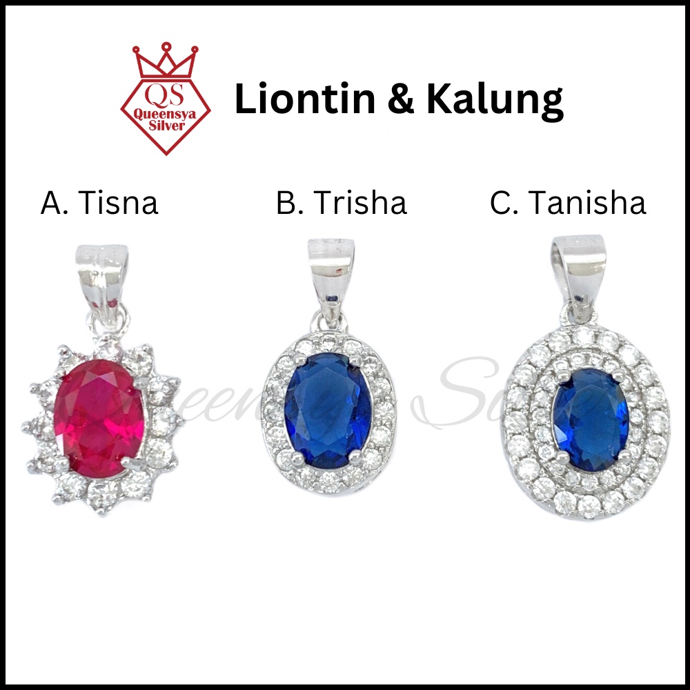 kalung liontin perak | asli silver 925 | Liontin Tisna queensya silver