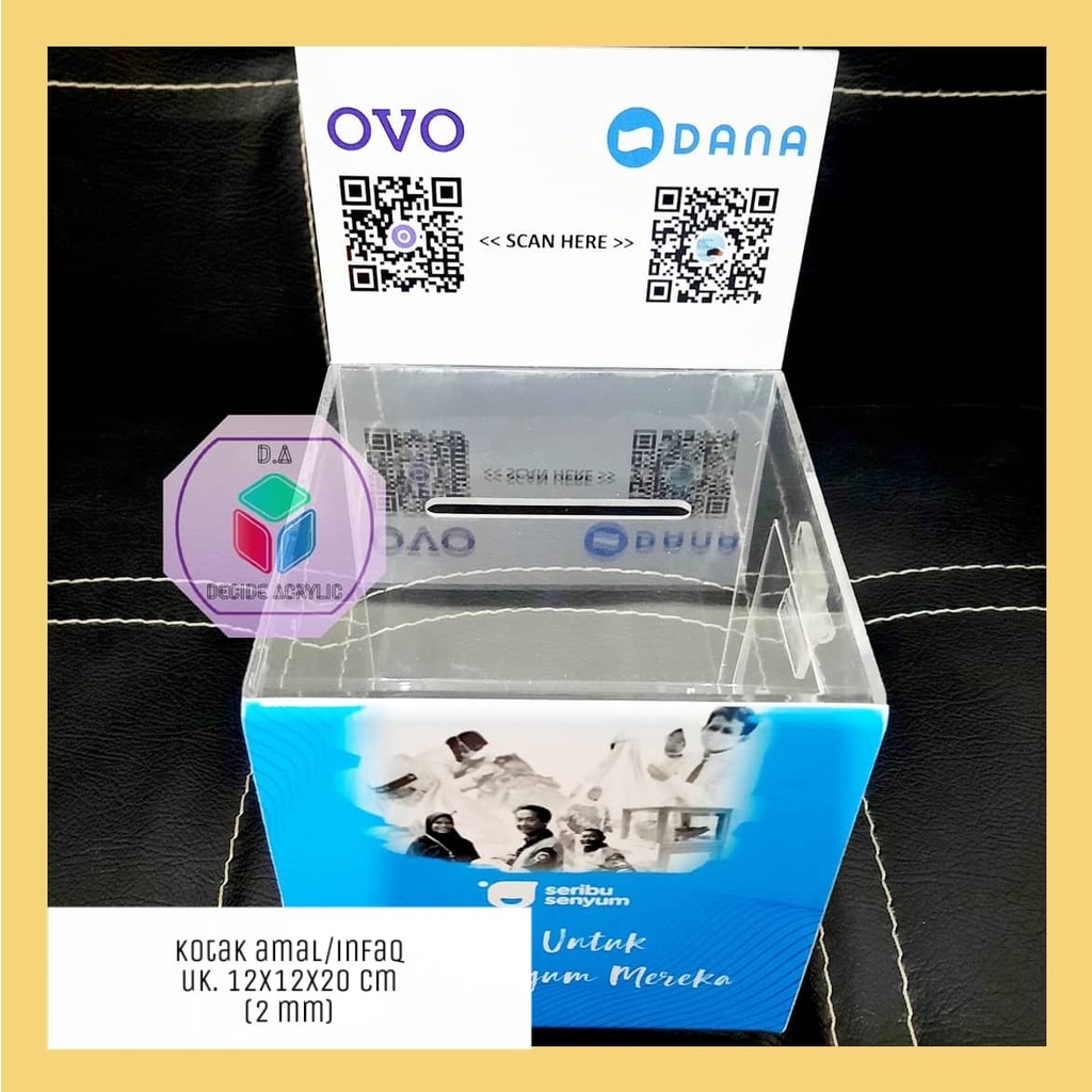

Decide Acrylic Akrilik Kotak Amal Infaq Infak Saran Minimalis Masjid Panti Asuhan Sekolah Kantor