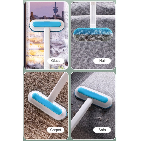 FYGALERY HL0342 Alat Pembersih Kaca Jendela Rumah Sofa Mobil Wiper Pembersih Lap Pengering Kaca Lantai Dinding Wastafel Alat Pembersih Bulu Pakaian Glass Brush Mirror Cleaner Wiper Cleaning Tool