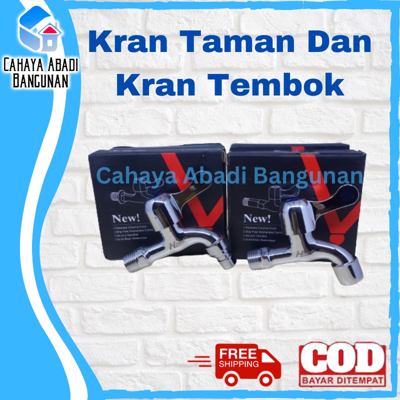 Kran Tembok Kamar Mandi 1/2 inch -Keran air Taman Mesin Cuci - Taman 1/2 inch