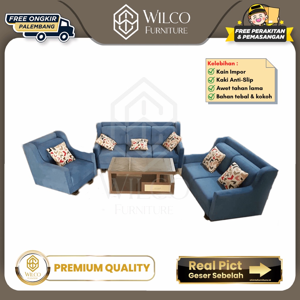 Sofa NEW Set / Sofa 321 + Meja / Sofa Minimalis / Sofa Ruang Tamu