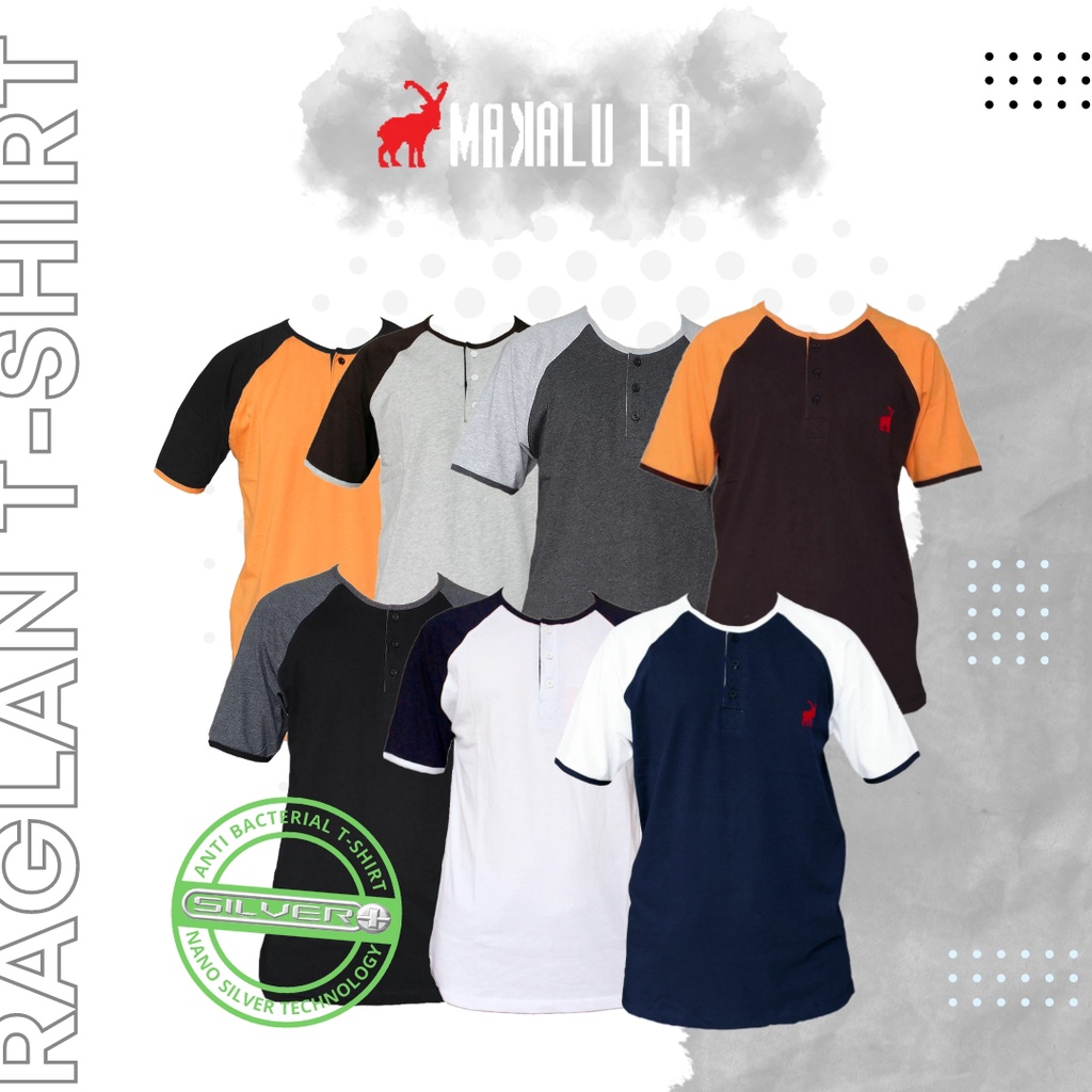 Makalula  |  RAGLAN HENLEY T-Shirt Anti Bakteri