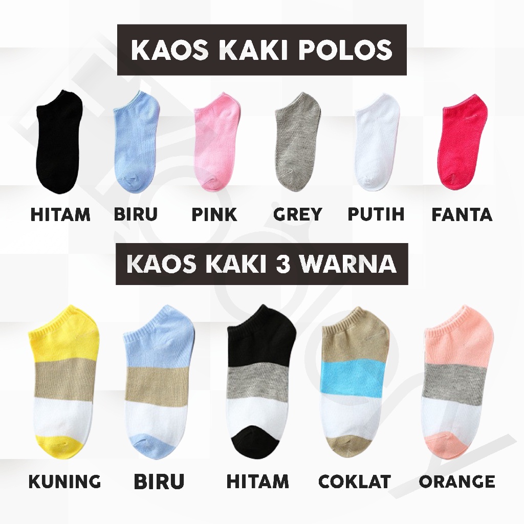 FYGALERY Kaos Kaki Ankle Kaos kaki Cute Kaos Kaki Motif Kaos Kaki Semata Kaki