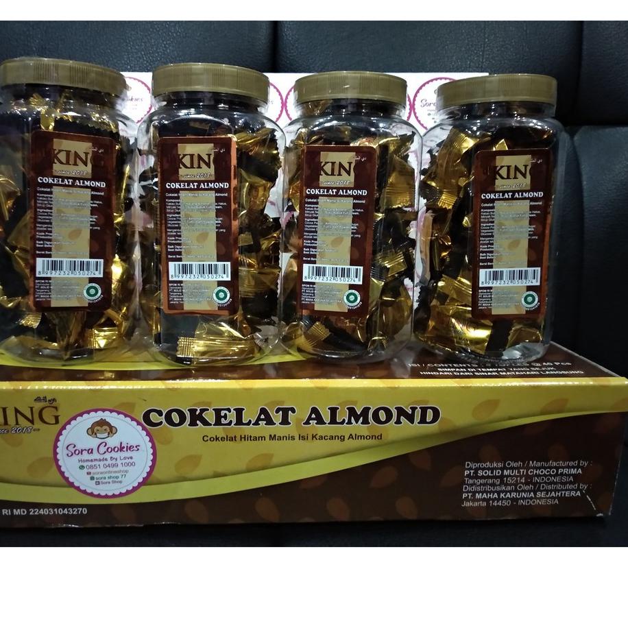 

❀ 1 Dus (Isi 4 toples) Coklat Almond d' KING ➢