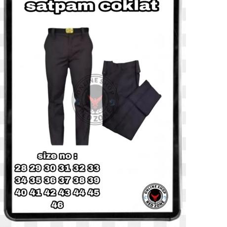 ◊ Celana PDH Satpam , Celana PDH Satpam Coklat, Celana PDH Satpam Terbaru Coklat, Celana PDH Satpam 