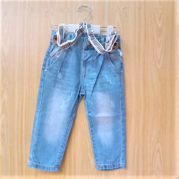 Celana Panjang Jeans dengan Suspender Anak Laki-Laki 385
