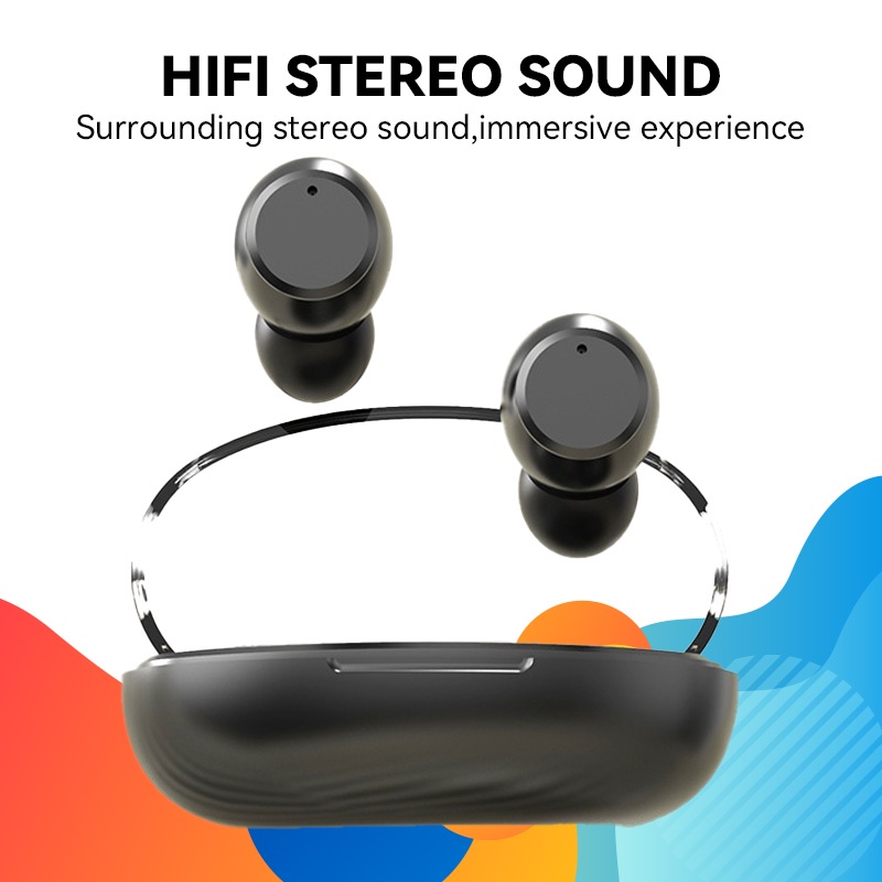 GOONE TWS 4D HiFi stereo Earphone Sport Wireless Bluetooth Headset Layar LED Kualitas Suara Noise Reduction Desain Ergonomis