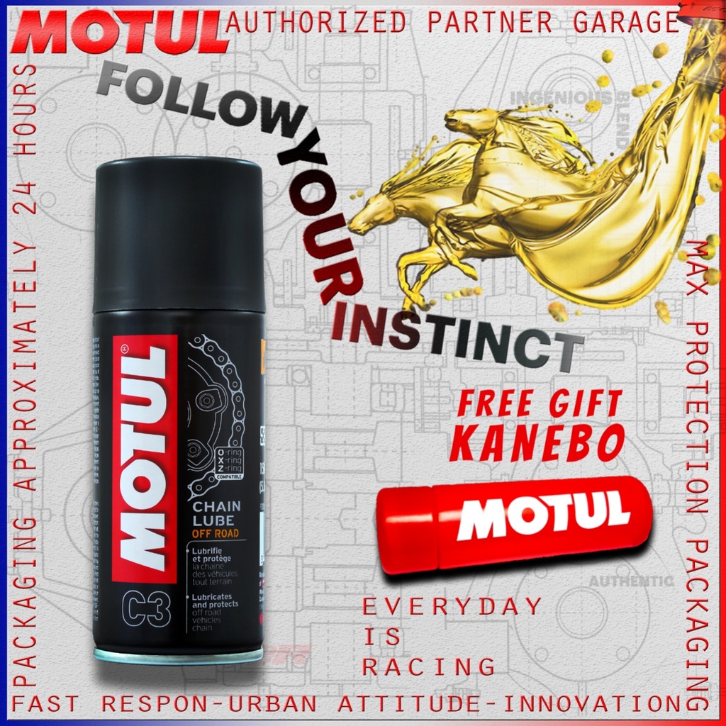 MOTUL C2 &amp; C3 CHAIN LUBE ROAD 150ml  OLI MOTOR IMPORT ORIGINAL