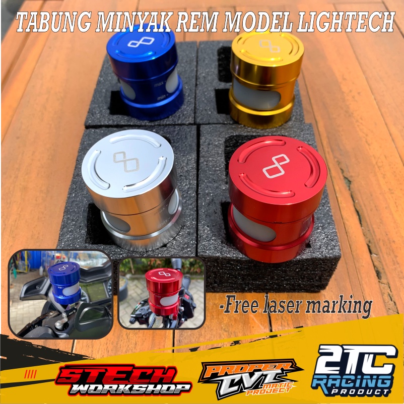 TABUNG MINYAK REM MODEL LIGHTECH BIG TABUNG RESERVOIR FREE LASER MARKING