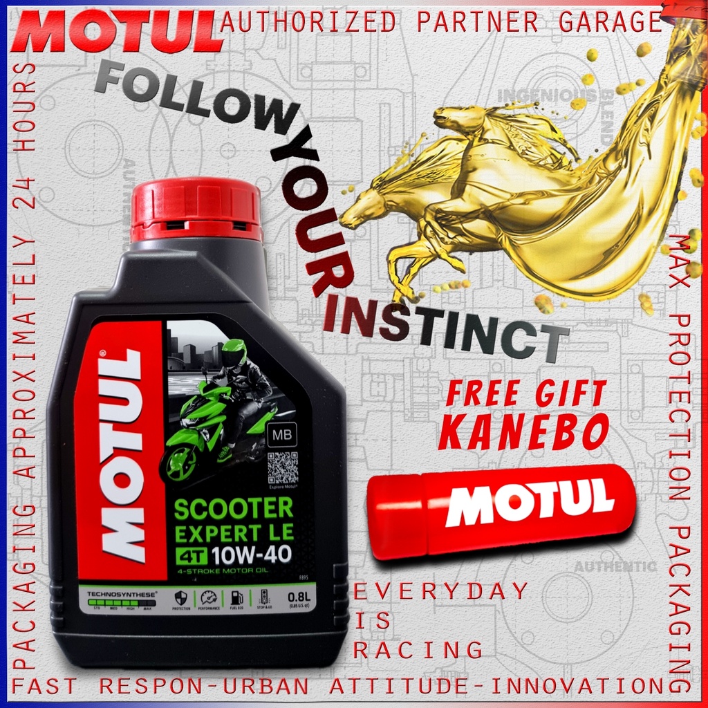 MOTUL SCOOTER EXPERT LE 10w40 800 ml dan 1000 ml  Pilihan kemasan OLI MOTOR IMPORT ORIGINAL