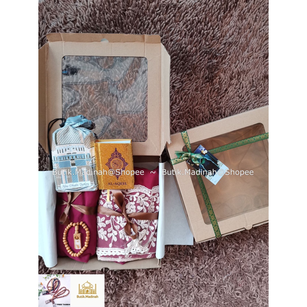 BUTIK.MADINAH PAKET HAMPERS MUKENA DEWASA SHIREEN RENDA MEWAH PREMIUM JUMBO