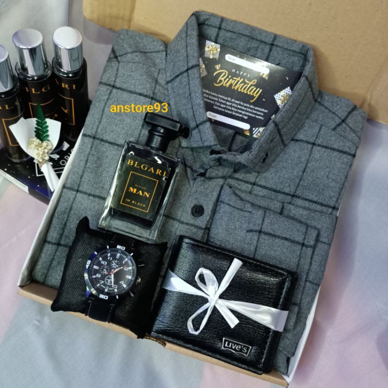 

Hampers gift Box kemeja Flanel A03 lengan panjang hadiah ulang tahun kado anniversary hadiah wisuda