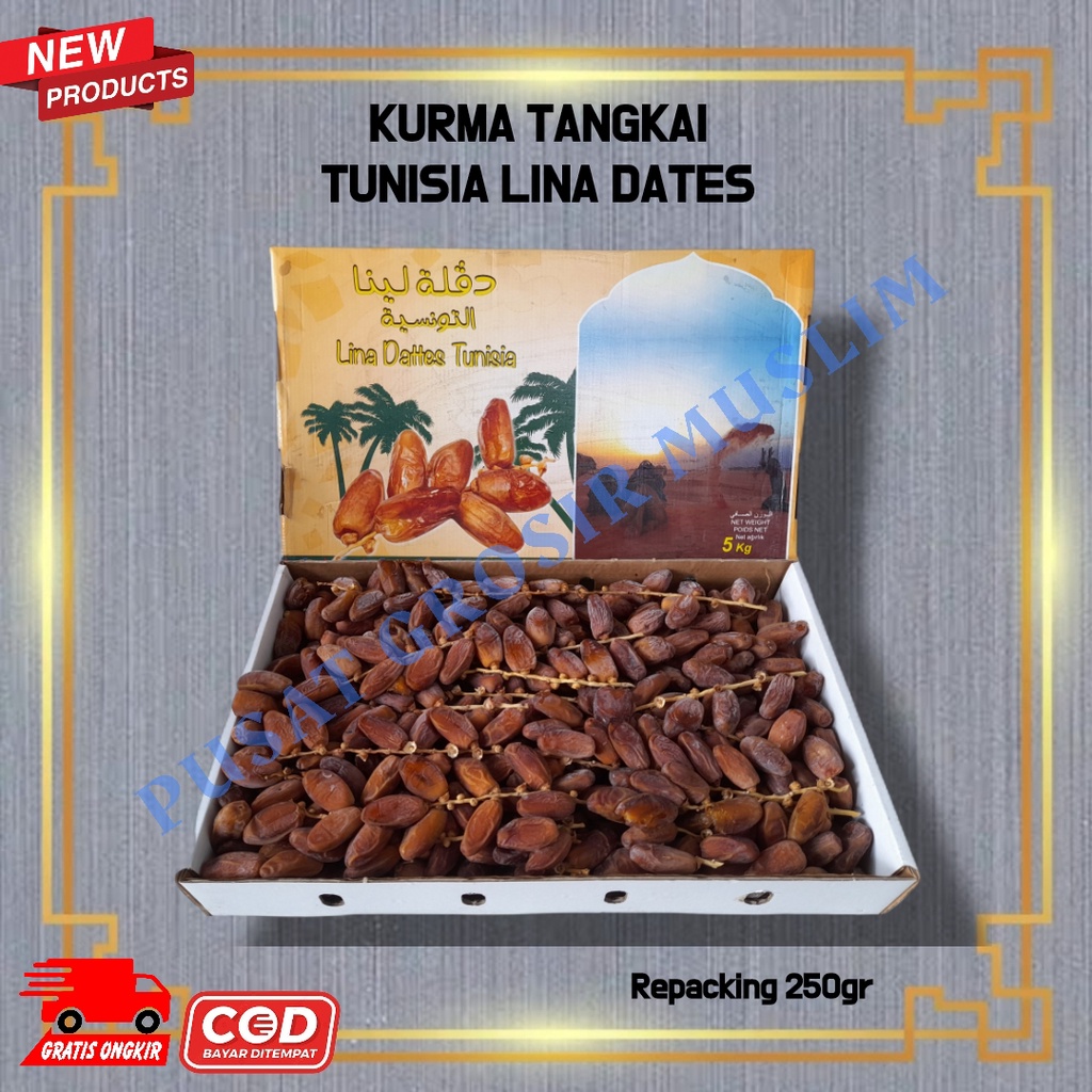 Kurma Lina Dates Tunisia 250gr - Lina Dates - Tunisia Tangkai 250 gr