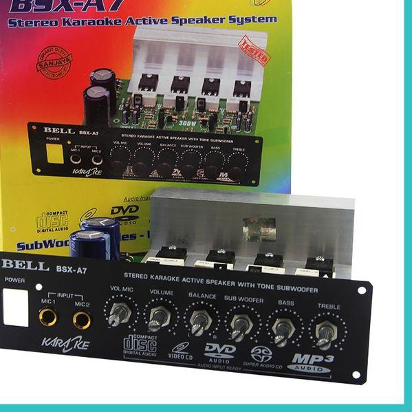 ➵ KIT POWER AKTIF STEREO MIC SUBWOOFER BSX-A7 BSX A7 AKTIVE MIK SUB KARAOKE BELL BGR ASLI ORIGINAL ☀