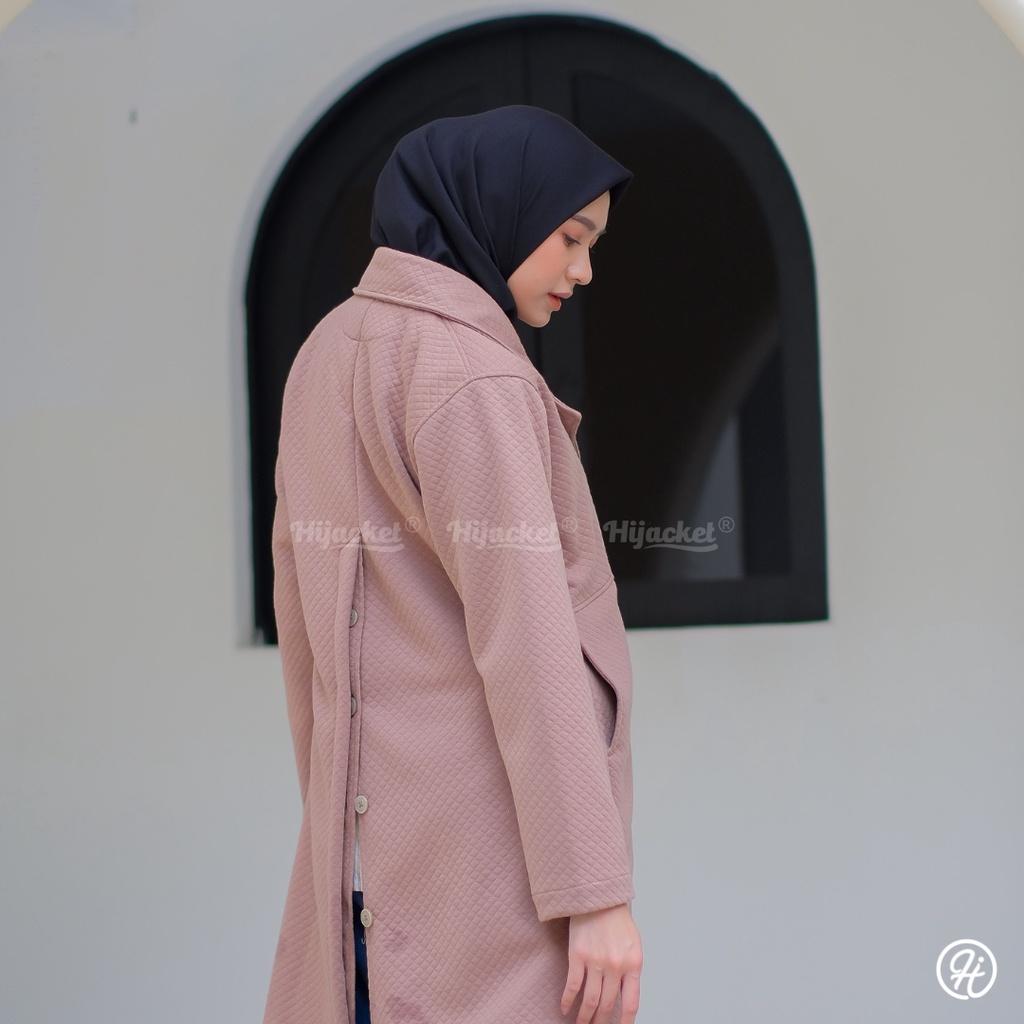 NEW Hijacket Series Shafa Quilting Knit Premium Look Mewah Elegan Jaket Hijaber Muslimah Panjang