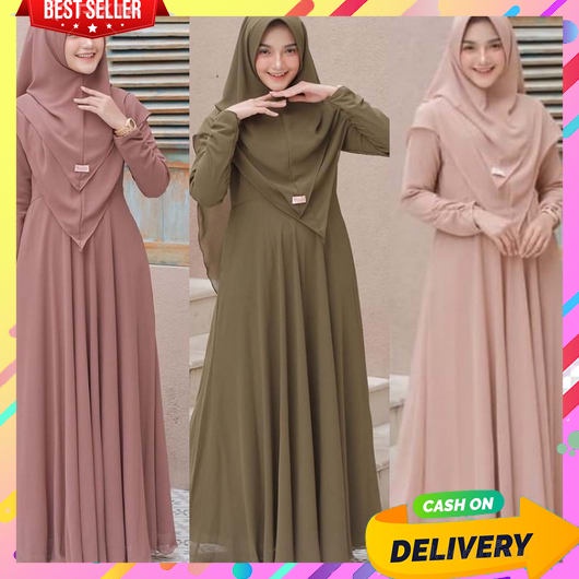 Gamis Lebaran Dewasa Terbaru Remaja Cewek Mewah Games2023 Jumbo Impor Ibu Perempuan Premium Syari Kh