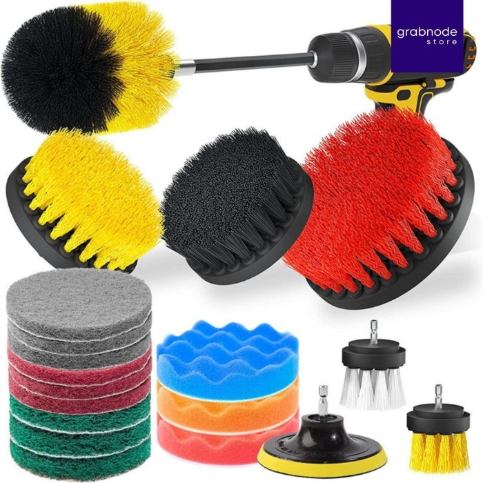 Terlaris Kit Set Lengkap Sikat Busa Poles Polisher Mobil Bor Alat Poles - Ut760