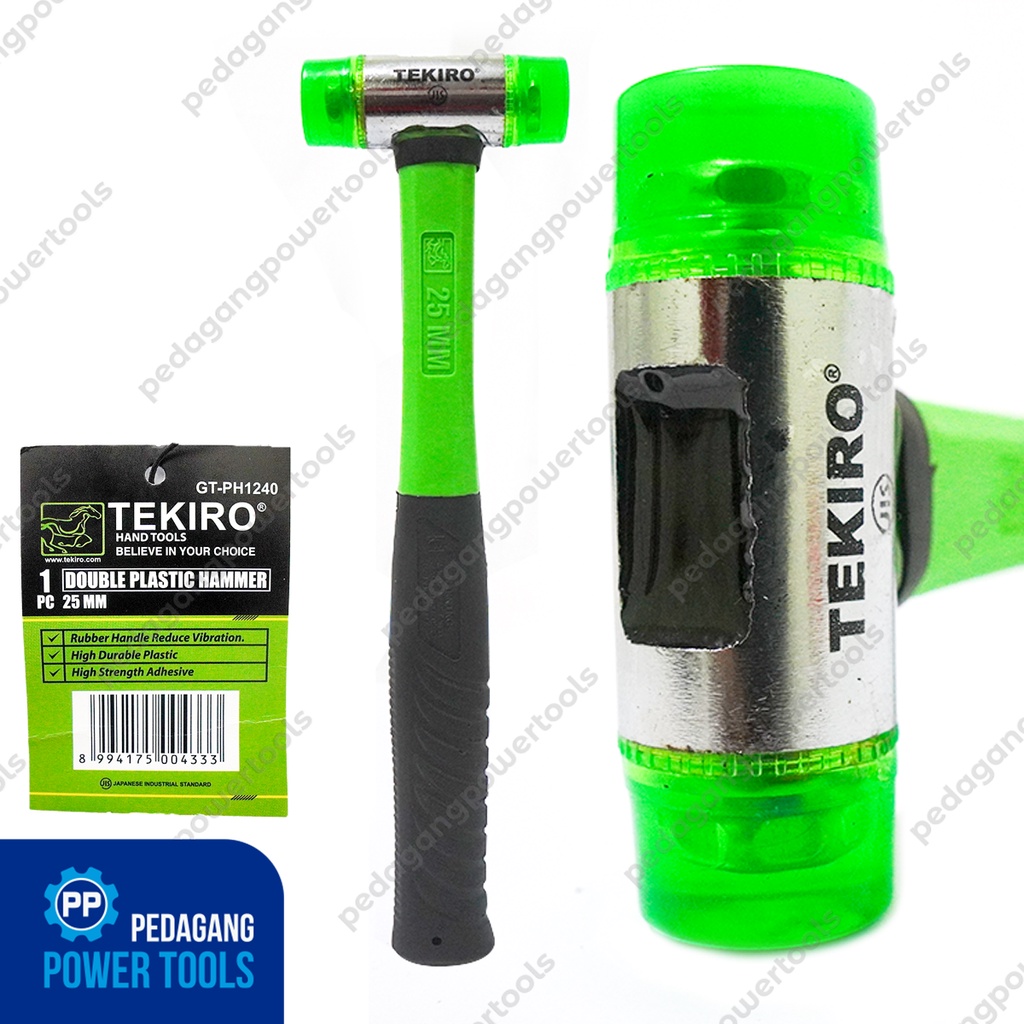 TEKIRO PALU PLASTIK 25 MM GAGANG KARET DOUBLE PLASTIC HAMMER 25MM 1240