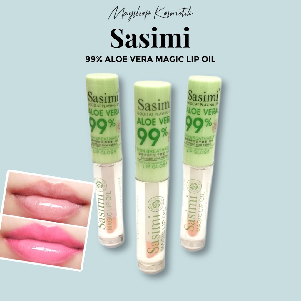 BIMBIM LIP GLOSS LIP TINT SASIMI ALOE VERA DIJUAL ECER sasimi lip gloss ORIGINAL