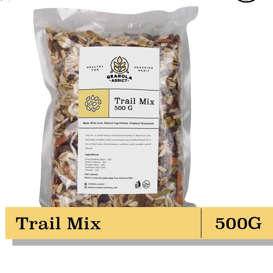 

♤ Granola Addict - Trail Mix (Sunflower, Pumpkin Seeds, Almond, Raisin, Cranberry) 500G ♝