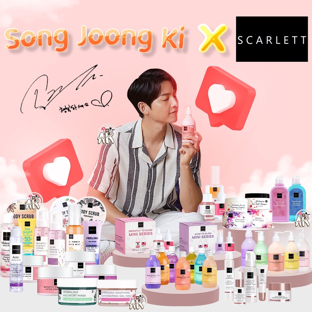 SCARLETT SCARLET WHITENING SUNSCREEN SPF50 / CREAM / SERUM / LOTION / SABUN / LULUR / SHAMPO / CONDI / TONER / MASKER / FACIAL WASH