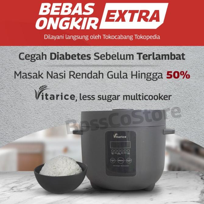 VITARICE Low Carbo Rice Cooker T6/ penanak nasi rendah gula karbo