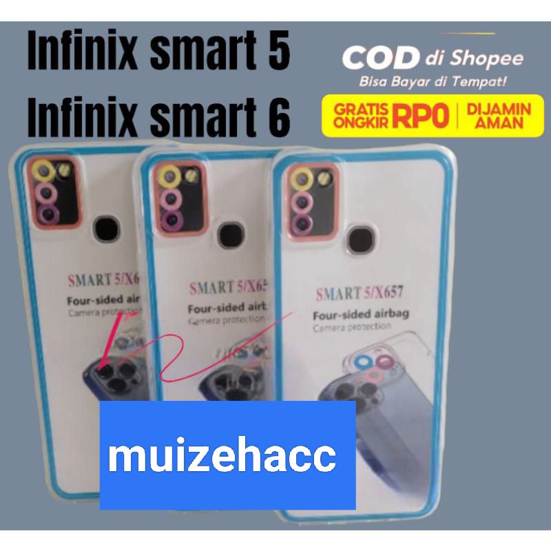 Softcase INFINIX SMART 5 SMART 6 Case bening+pelindung Camera
