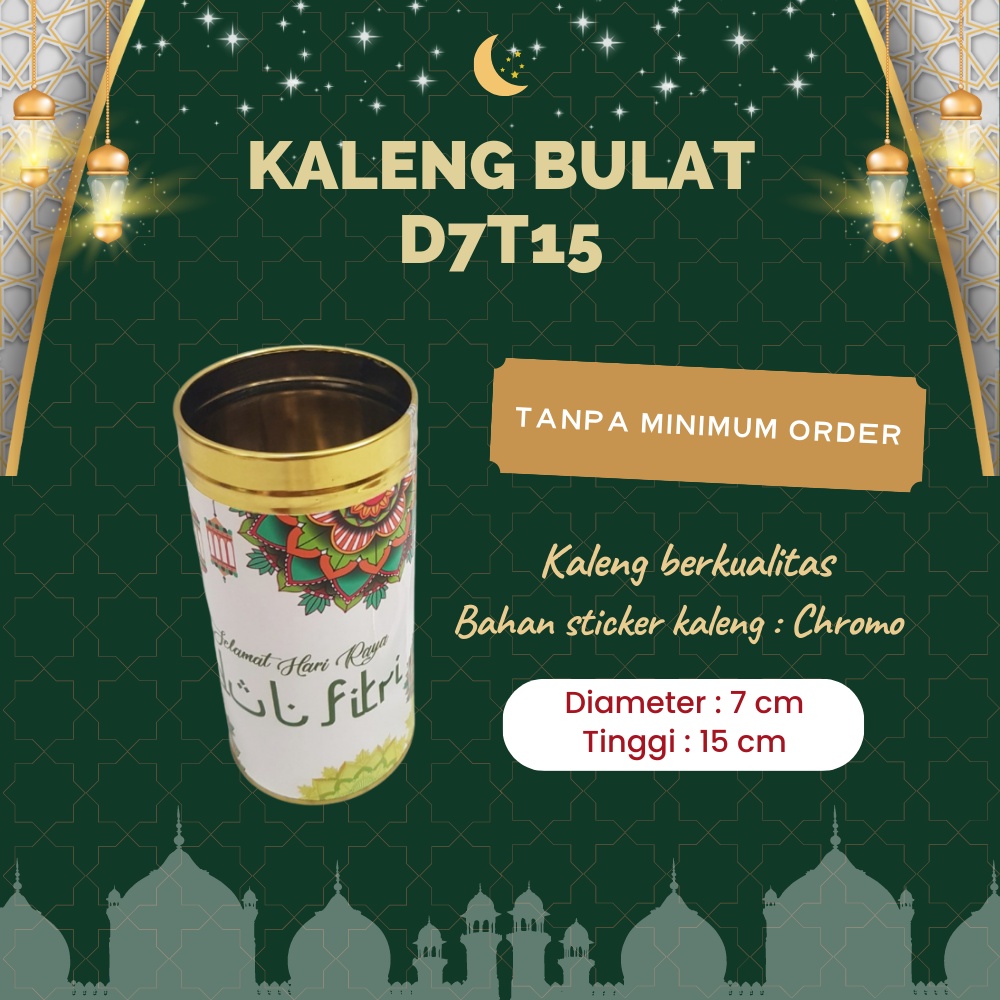 

Toples Lebaran D7T15 Kaleng Bulat Toples Kue Kering Idul Fitri Mandala White by Hapunni Collection