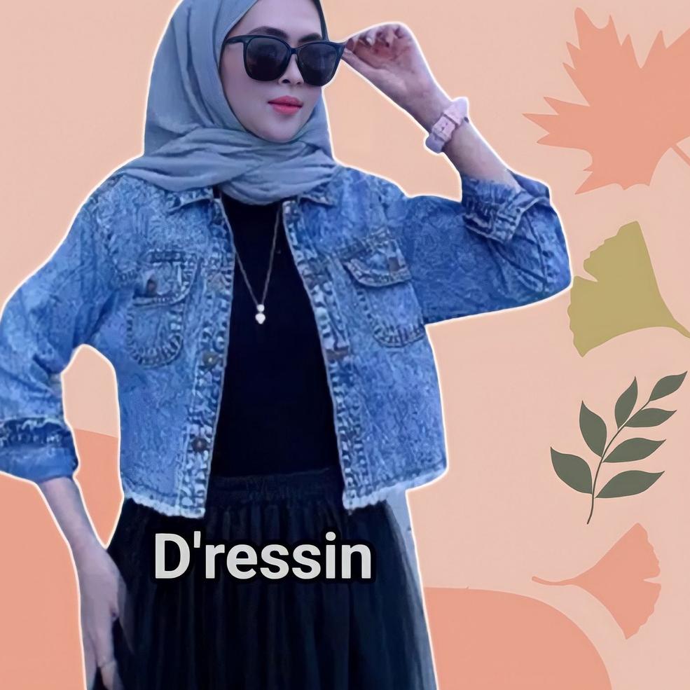 [KODE G66] BAJU JAKET JEANS JINS CROP KROP TOP DENIM LEVIS LEPIS REMAJA OVERSIZE OUTER ROMPI WANITA 