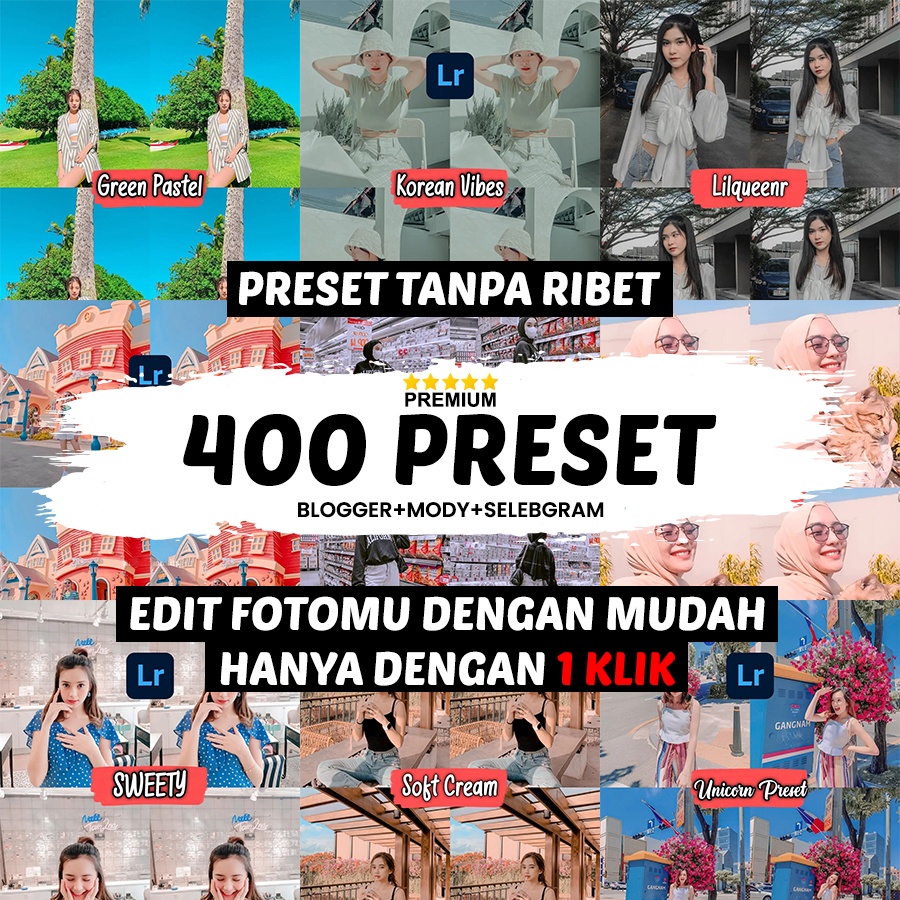 400 PAKET LENGKAP PRESET LIGHTROOM DESKTOP PREMIUM TERMURAH - PRESET LIGHTROOM DESKTOP - PAKET PRESE
