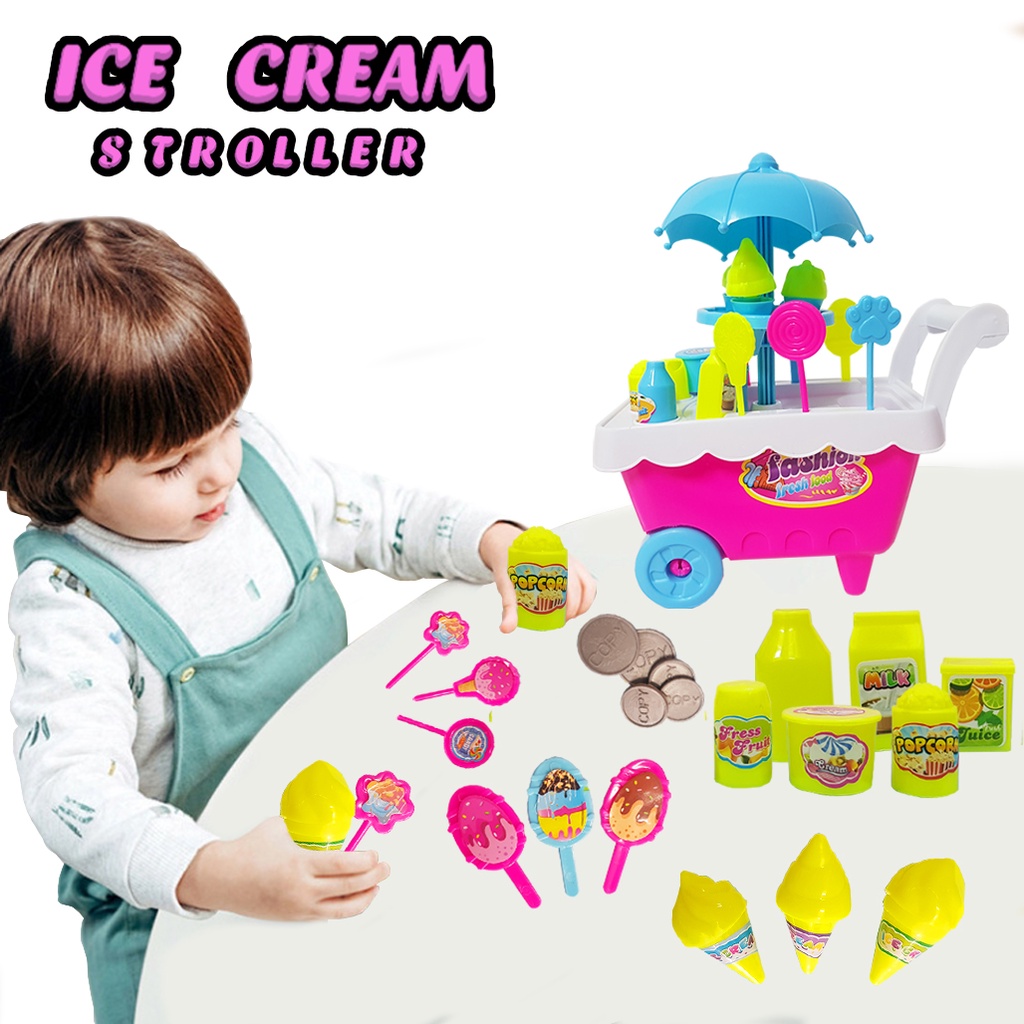 Mainan anak terlaris Ice cream stroller / dorongan eskrim terlaris dan terbaru [fi502] JSP