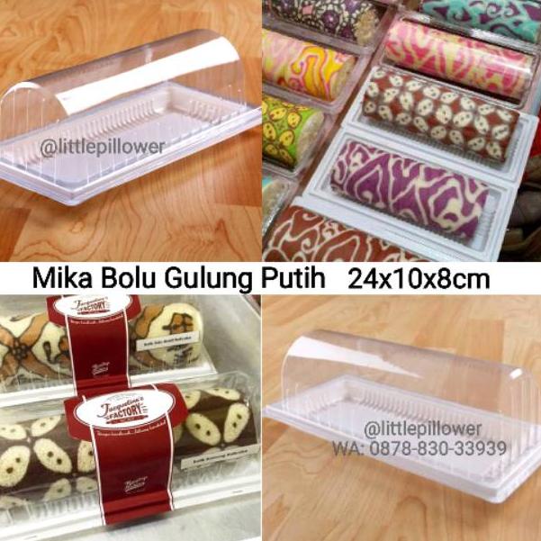 SALE TERBATAS (ISI 50PCS - BOLGUL PUTIH) Mika Bolu Gulung Putih/ Mika Bolu Panjang/ Tray Bolu Gulung