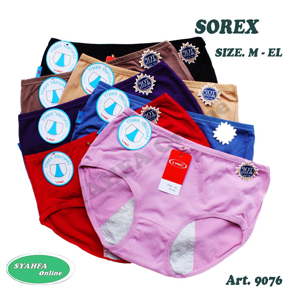 Celana Dalam Sanitary Panty Sorex 9076 - CD Menstruasi Haid Anti Tembus - Celana Dalam Mens