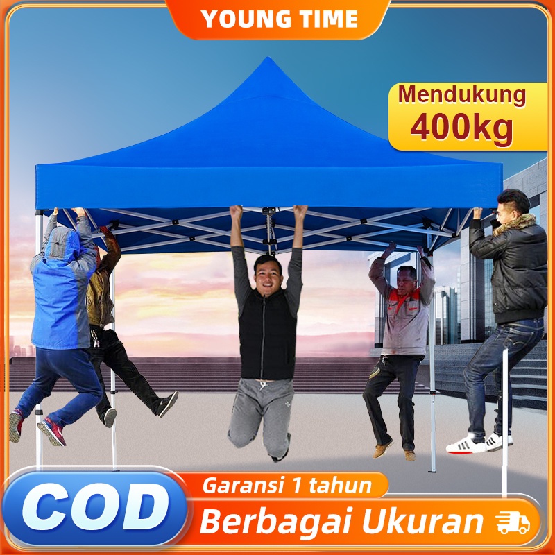 Y&amp;T【Ready】 Tenda Lipat 3x3 Alat Olahraga Tenda Bazar 600D Outdoor Tenda Gazebo Tenda Jualan Pameran Dagang Biru dan Merah