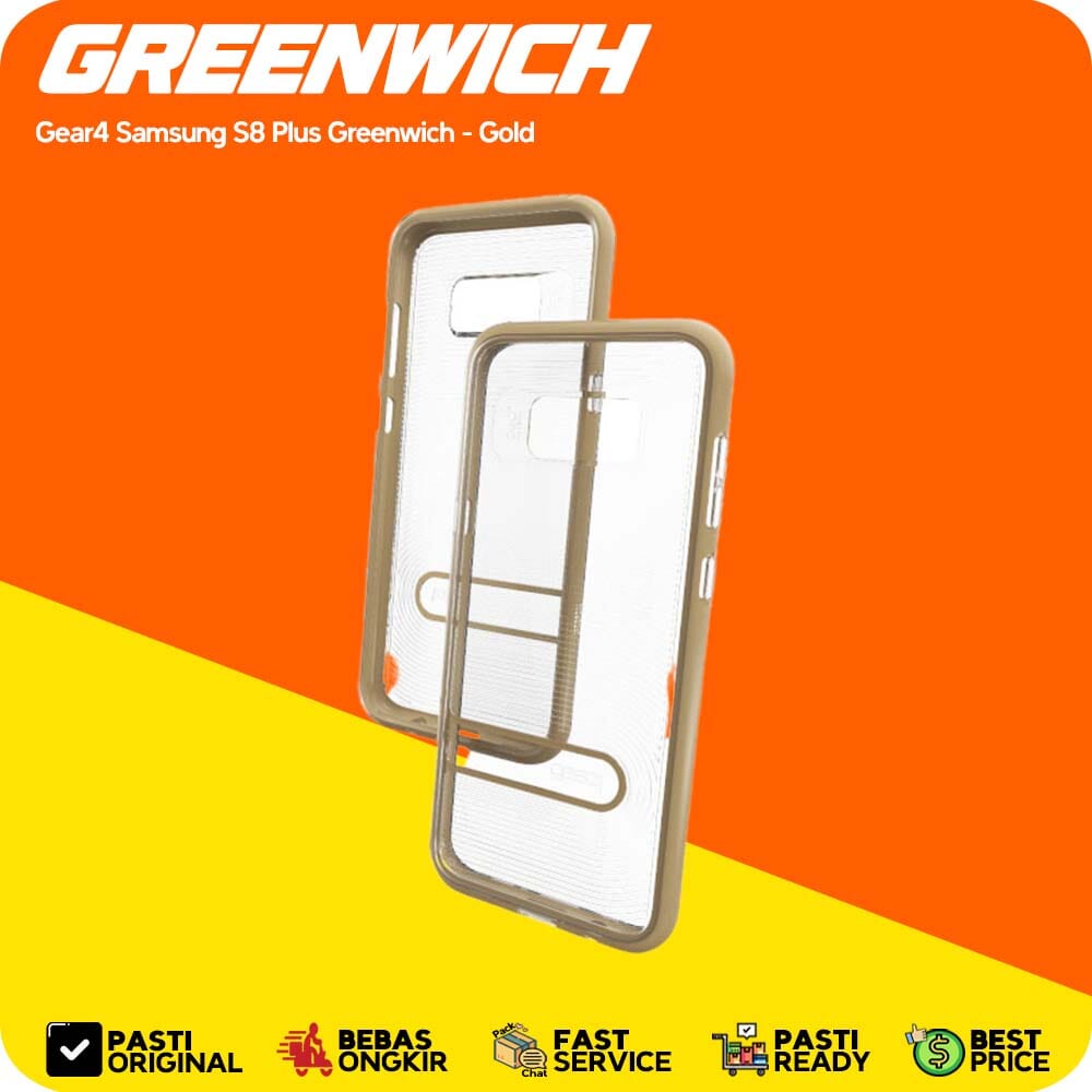 Gear4 Samsung S8 Plus Greenwich Gold Anti Crack Spigen Military