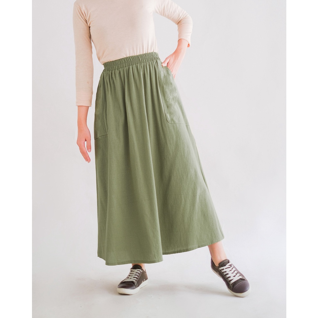 Myrubylicious NAGYA SKIRT KODE PR1830 | SKIRT | ROK WANITA | ROK PANJANG | ROK LINEN