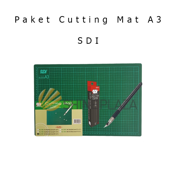 

Paket Cutting Mat Cuting Matt A3 + Art Hobby Craft Pen Cutter SDI 0491