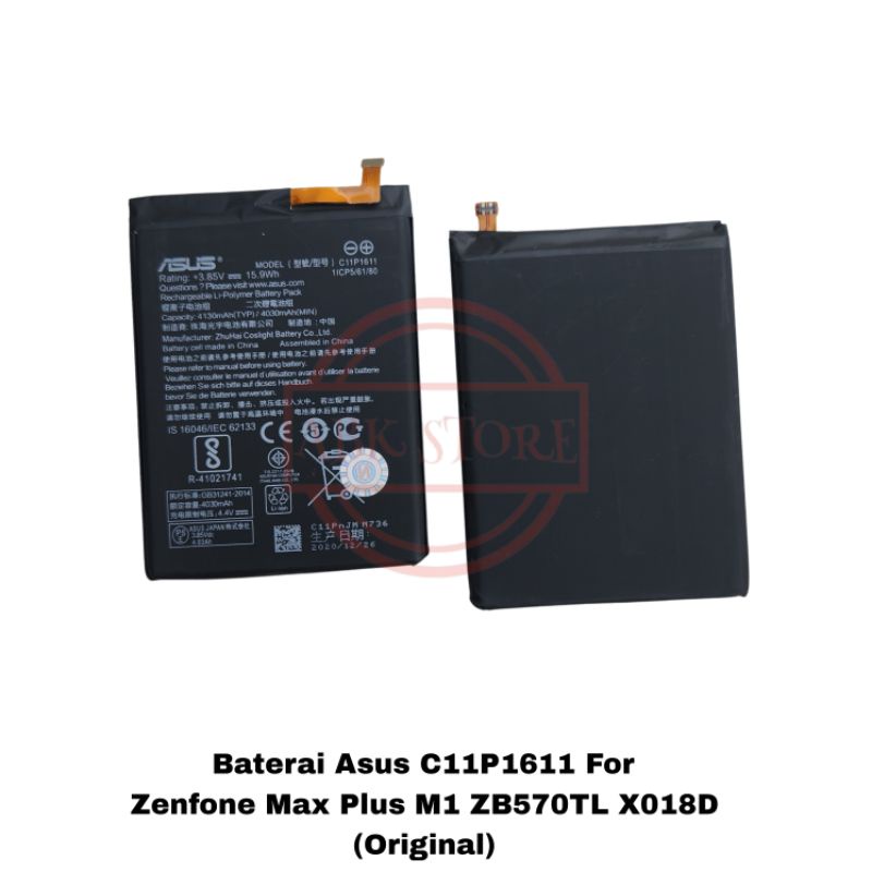 BATRE BATERAI ASUS C11P1611 FOR ZENFONE MAX PLUS M1 ZB570TL BATTERY ORIGINAL