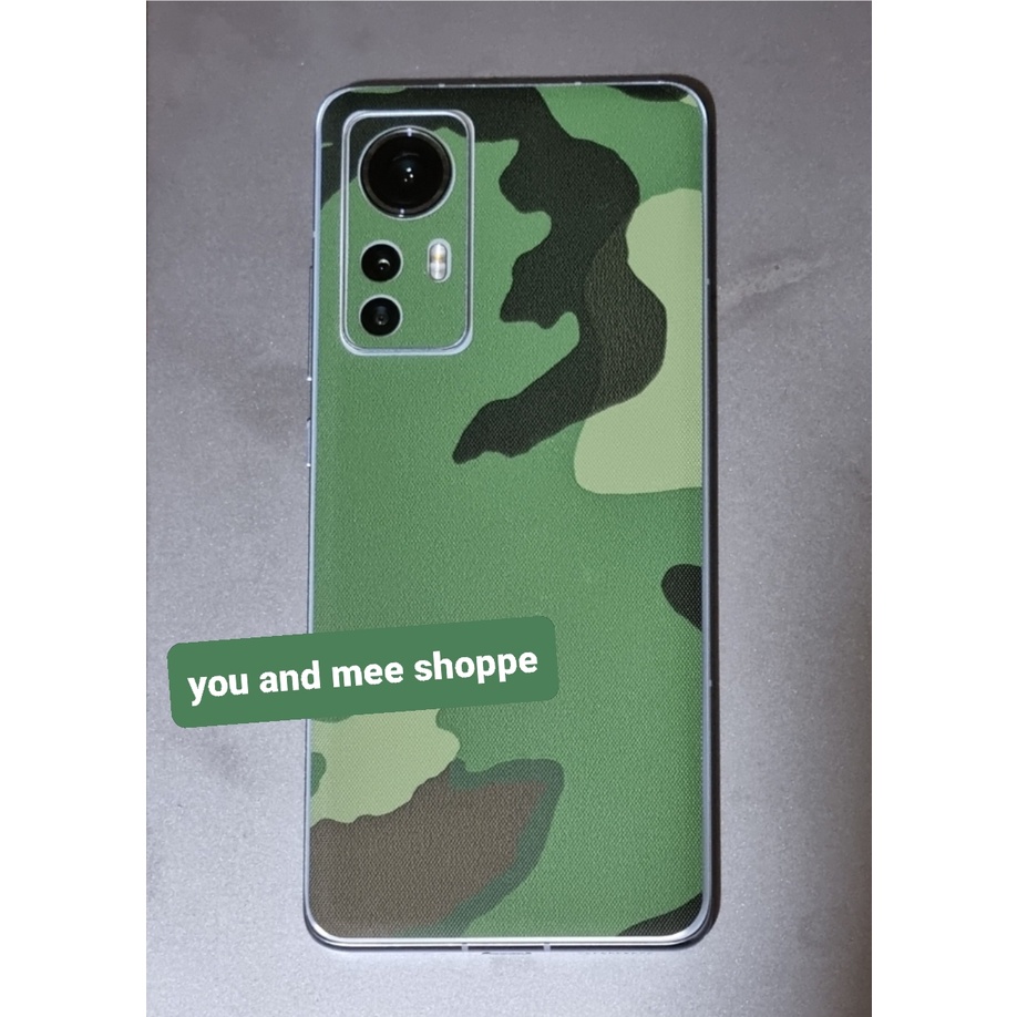 ARMY !! Skin Back Casing Samsung Note 20 20Ultra Note 10 10+ 10Lite Note 9 Note 8 NoteFE Note EDGE 5 4 3 Neo 2 1  Garskin Belakang Hijau Loreng Green Motif Tentara Bagus Anti Jamur Stiker Murah HP Sticker Full Body Ful Cover 4G 5G NFC Ultra Plus Lite FE