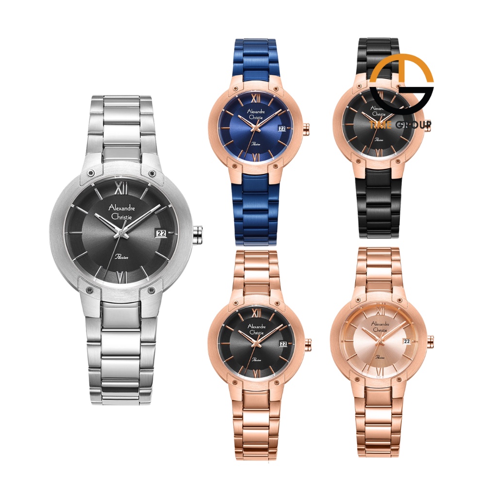 JAM TANGAN WANITA ALEXANDRE CHRISTIE AC2A12 AC 2A12 LD STAINLESS STEEL