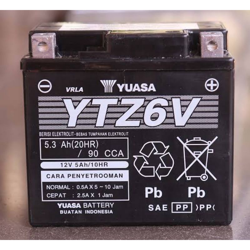 Aki Motor GS &amp; YUASA (YUASA YTZ6V) &amp; (GS GTZ6V) ORIGINAL TERMURAH