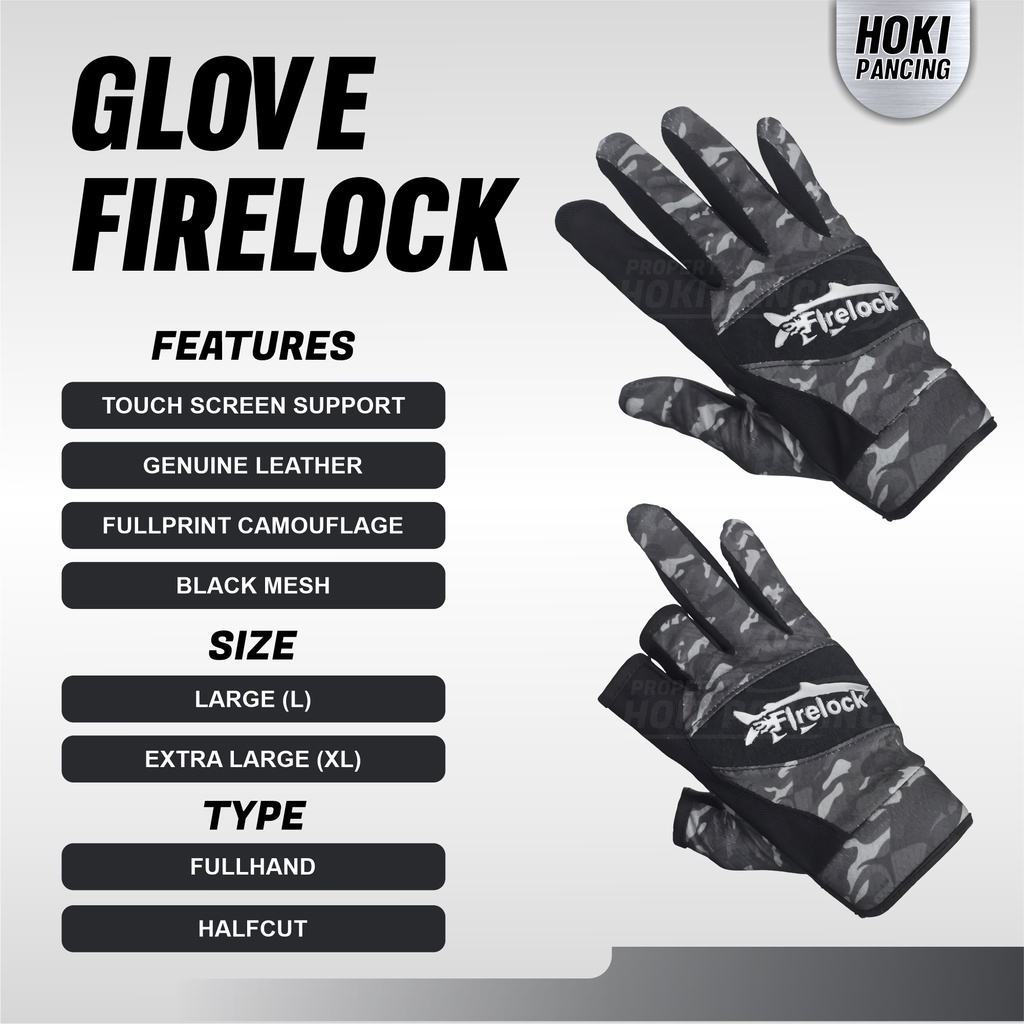 Glove Sarung Tangan Mancing Shimano & Firelock I Pancing Ikan