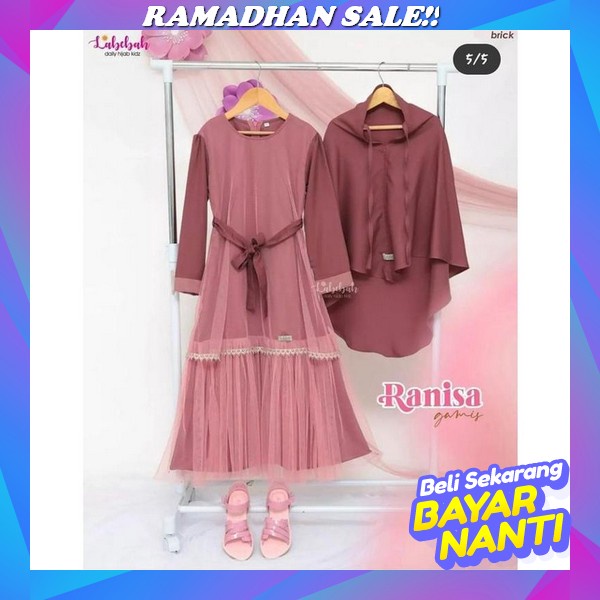 Model Terbaru Cutetrik Gamis Anak Perempuan Model Outer Brukat Brokat Tutu Buat Pesta Lebaran Kekini