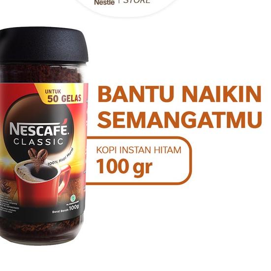 

➥ NESCAFE Classic Kopi Instan Kopi Hitam 100g Jar ❀